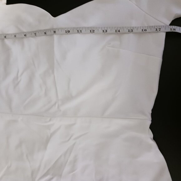 NEW Lulus How Much I Care Ivory Off-the-Shoulder Trumpet Midi Dress‎ Size XL - Picture 13 of 16